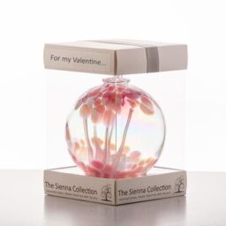 Sienna Glass Valentine's Day Gift 10cm Spirit Ball Pastel Pink