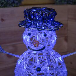 Samuel Alexander 60cm Light up Acrylic Christmas Snowman with 80 Colour Changing LEDs - thumbnail 8