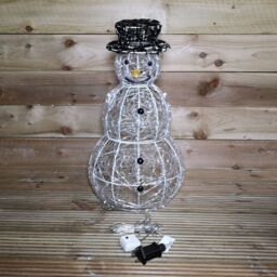 Samuel Alexander 60cm Light up Acrylic Christmas Snowman with 80 Colour Changing LEDs - thumbnail 3