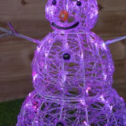 Samuel Alexander 60cm Light up Acrylic Christmas Snowman with 80 Colour Changing LEDs - thumbnail 9