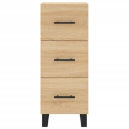 Berkfield Home Highboard Sonoma Oak 34.5x34x180 cm Engineered Wood in Brown - thumbnail 6