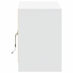 Berkfield Home TV Cabinet with LED White 100x34x50 cm Engineered Wood - Size: 100 x 34 x 50 cm - thumbnail 7