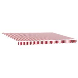Berkfield Home Manual Retractable Awning Red & White Stripe 450x300 cm - thumbnail 2