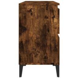 Berkfield Home Sink Cabinet Smoked Oak 80x33x60 cm Engineered Wood in Brown - Size: 80 x 33 x 60 cm - thumbnail 7