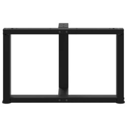 Berkfield Home Coffee Table Legs T-Shaped¬†2 pcs Black 60x25x(42-43) cm Steel - thumbnail 6