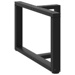 Berkfield Home Coffee Table Legs T-Shaped¬†2 pcs Black 60x25x(42-43) cm Steel - thumbnail 4