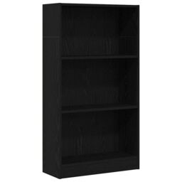 Berkfield Home Bookcase Black Oak 60x24x109 cm Engineered Wood in Brown - Size: 60 x 24 x 109 cm - thumbnail 2