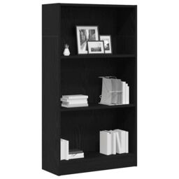 Berkfield Home Bookcase Black Oak 60x24x109 cm Engineered Wood in Brown - Size: 60 x 24 x 109 cm - thumbnail 4