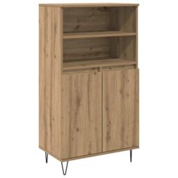 Berkfield Home Highboard with Shelf with Storage with Door Brown Engineered wood - thumbnail 2
