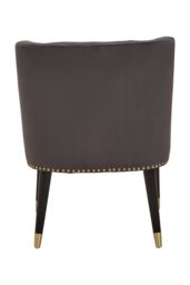 Orsina Grey Velvet Chair for Living Room, Chair with Velvet Upholstery, Dining Chair for Lounge, Dinner, Home - thumbnail 2