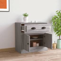 Berkfield Home Sideboard Grey Sonoma 70x35.5x67.5 cm Engineered Wood - thumbnail 3