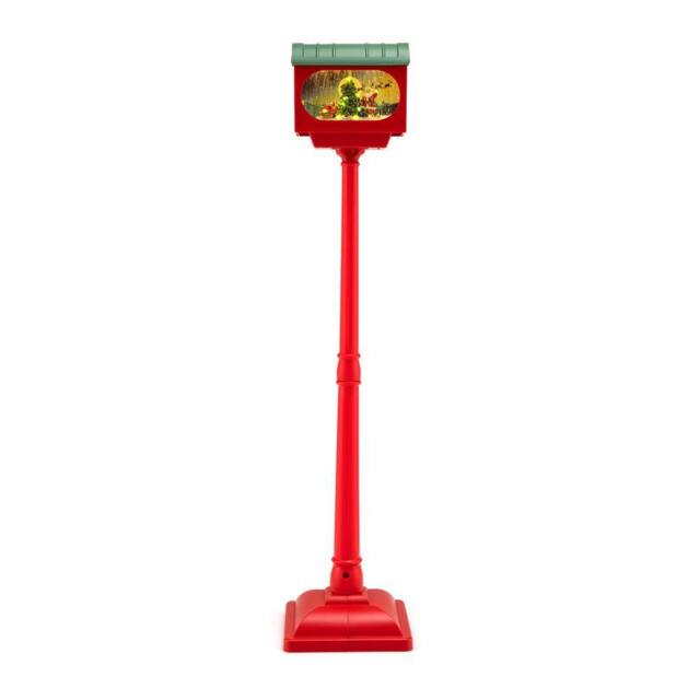 Gymax Christmas Street Lamp Sound & Tap Activated Xmas Indoor Streetlamp in Red - image 1