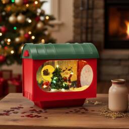 Gymax Christmas Street Lamp Sound & Tap Activated Xmas Indoor Streetlamp in Red - thumbnail 3