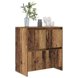 Berkfield Home Sideboard with Door Old wood 70 x 41 x 75 cm Engineered wood in Brown - thumbnail 1