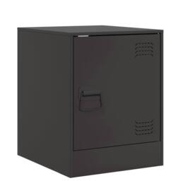 Berkfield Home Bedside Cabinets 2pcs Black 34.5x39x44 cm Steel - thumbnail 7