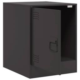 Berkfield Home Bedside Cabinets 2pcs Black 34.5x39x44 cm Steel - thumbnail 6
