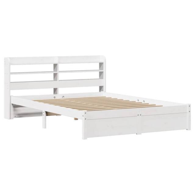 Berkfield Home Beautiful Bed Frame with Headboard without Mattress White 160x200 cm - image 1