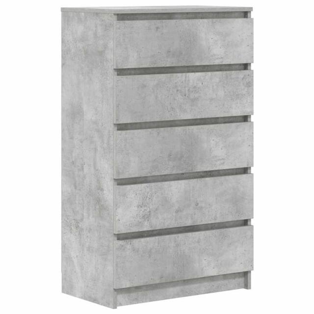 Berkfield Home Drawer Cabinet Concrete Grey 60x36x103 cm Engineered Wood - Size: 60 x 36 x 103 cm - image 1