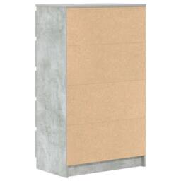 Berkfield Home Drawer Cabinet Concrete Grey 60x36x103 cm Engineered Wood - Size: 60 x 36 x 103 cm - thumbnail 6