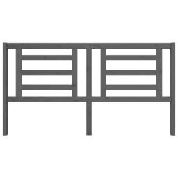 Berkfield Home Bed Headboard Grey 186x4x100 cm Solid Pine Wood - Size: 186 x 4 x 100 cm - thumbnail 3