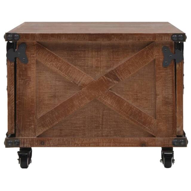 Berkfield Home Classic Coffee Table Solid Fir Wood 91x51x38 cm Brown - Size: 91 x 51 x 38 cm - image 1