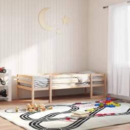 Berkfield Home Kids' Bed Frame without Mattress 80x200 cm Solid Wood Pine in Light Brown - thumbnail 2