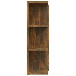 Berkfield Home Bathroom Mirror Cabinet Smoked Oak 80x20.5x64 cm Engineered Wood in Brown - thumbnail 7