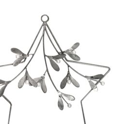 Ivyline Galvanised Star Mistletoe Wreath W31cm - Good value for money - Excellent quality - Can be used as a wreath or candle ring in Silver - thumbnail 3