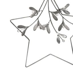 Ivyline Galvanised Star Mistletoe Wreath W31cm - Good value for money - Excellent quality - Can be used as a wreath or candle ring in Silver - thumbnail 4