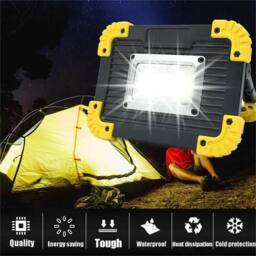 Nordara 2 Pack Work Light USB Rechargeable Torch Camping Security Lamp in Yellow - thumbnail 4