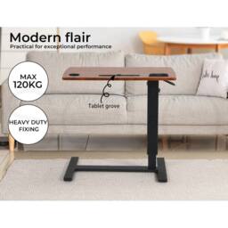VOGREX Electric USB Height Adjustable Folding Standing Laptop Desk in Brown - thumbnail 6