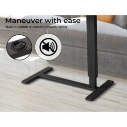 VOGREX Electric USB Height Adjustable Folding Standing Laptop Desk in Brown - thumbnail 5