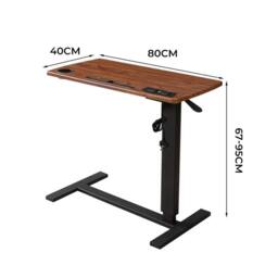 VOGREX Electric USB Height Adjustable Folding Standing Laptop Desk in Brown - thumbnail 2