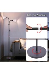 Living and Home Modern 2 Head Standing Floor Lamp for Living Room - thumbnail 7