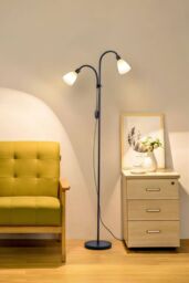 Living and Home Modern 2 Head Standing Floor Lamp for Living Room - thumbnail 1