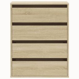 Berkfield Home Corner Chest of Drawers Sonoma Oak 60x41x76 cm Engineered Wood in Brown - Size: 60 x 41 x 76 cm - thumbnail 4