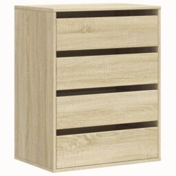 Berkfield Home Corner Chest of Drawers Sonoma Oak 60x41x76 cm Engineered Wood in Brown - Size: 60 x 41 x 76 cm - thumbnail 2