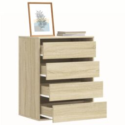 Berkfield Home Corner Chest of Drawers Sonoma Oak 60x41x76 cm Engineered Wood in Brown - Size: 60 x 41 x 76 cm - thumbnail 1