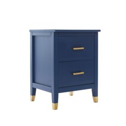 Cabinet Bits Palazzi 2 Drawer Bedside Table in Navy - thumbnail 2