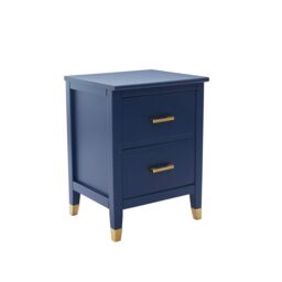 Cabinet Bits Palazzi 2 Drawer Bedside Table in Navy - thumbnail 1