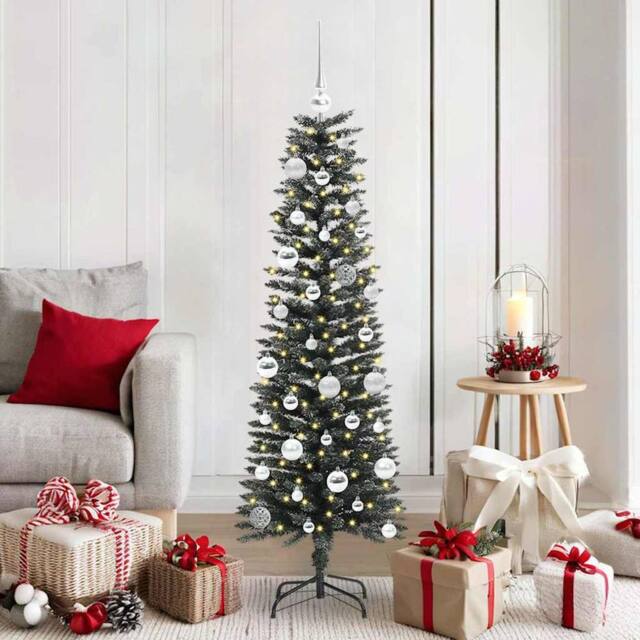 Berkfield Home Artificial Christmas Tree with 150 LEDs Green 43 x 43 x 150 cm - image 1