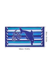 Living and Home Lightweight Large Microfibre Beach Towel in Blue - thumbnail 8