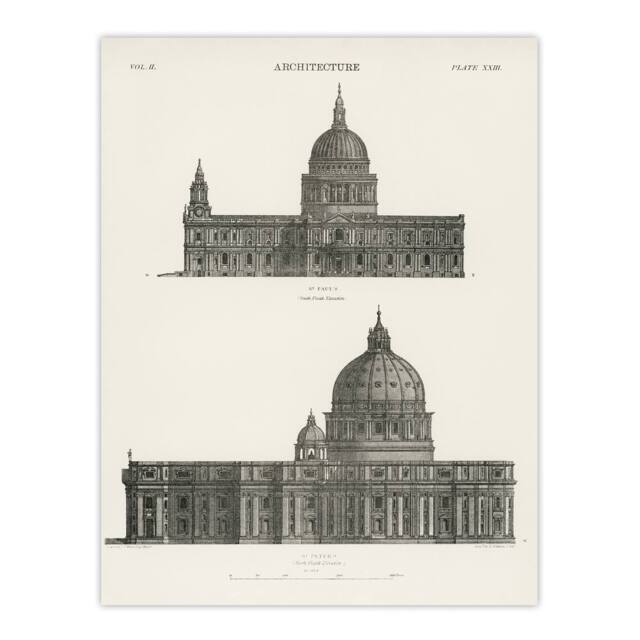 "Artery8 St Paul St Peters Encyclopaedia Britannica Wall Art Print Poster in White - Size: W18"" x H24""" - image 1
