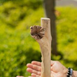 Serenityy Handmade Tree Carving - Grrenman Face, Hand Carved Ornament in Natural - thumbnail 3