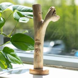 Serenityy Handmade Tree Carving - Grrenman Face, Hand Carved Ornament in Natural - thumbnail 1