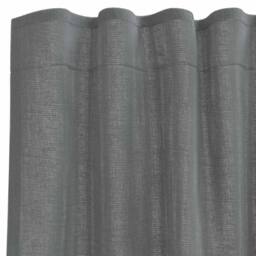 Berkfield Home Voile Curtains with Rod Pockets 2 pcs Dark Grey - thumbnail 5