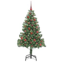 Berkfield Home Christmas Tree with 150 LEDs with Stand Green 150 cm PVC - thumbnail 3