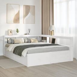 Berkfield Home Bookcase Bed without Mattress White 160x200cm Solid Wood Pine - Size: 160x200 cm - thumbnail 4