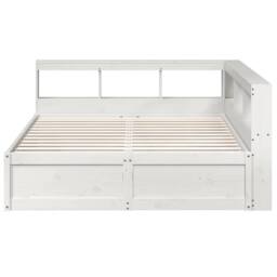 Berkfield Home Bookcase Bed without Mattress White 160x200cm Solid Wood Pine - Size: 160x200 cm - thumbnail 5