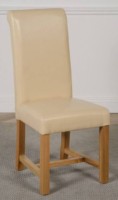 Thats Furniture Washington Leather Dining Chairs for Dining Room or Kitchen in Cream - image 1